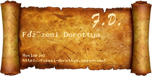 Füzesi Dorottya névjegykártya