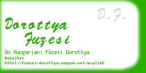 dorottya fuzesi business card
