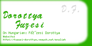 dorottya fuzesi business card